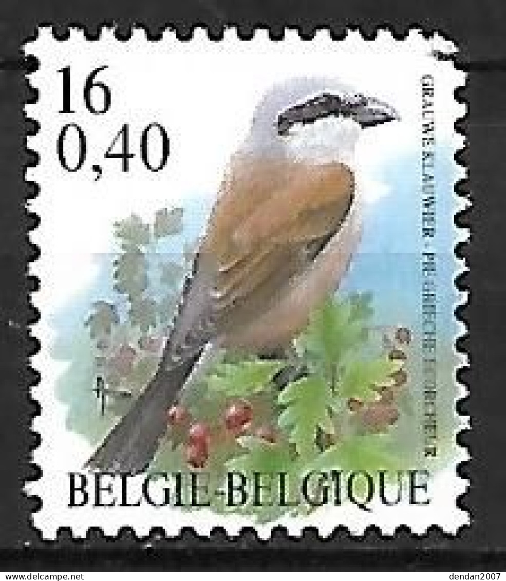 Belgium - MNH ** BUZIN -  16 BEF - 0.40 €  / 2000 : Grauwe Klauwier -  Red-backed Shrike   - Lanius Collurio - Zangvogels