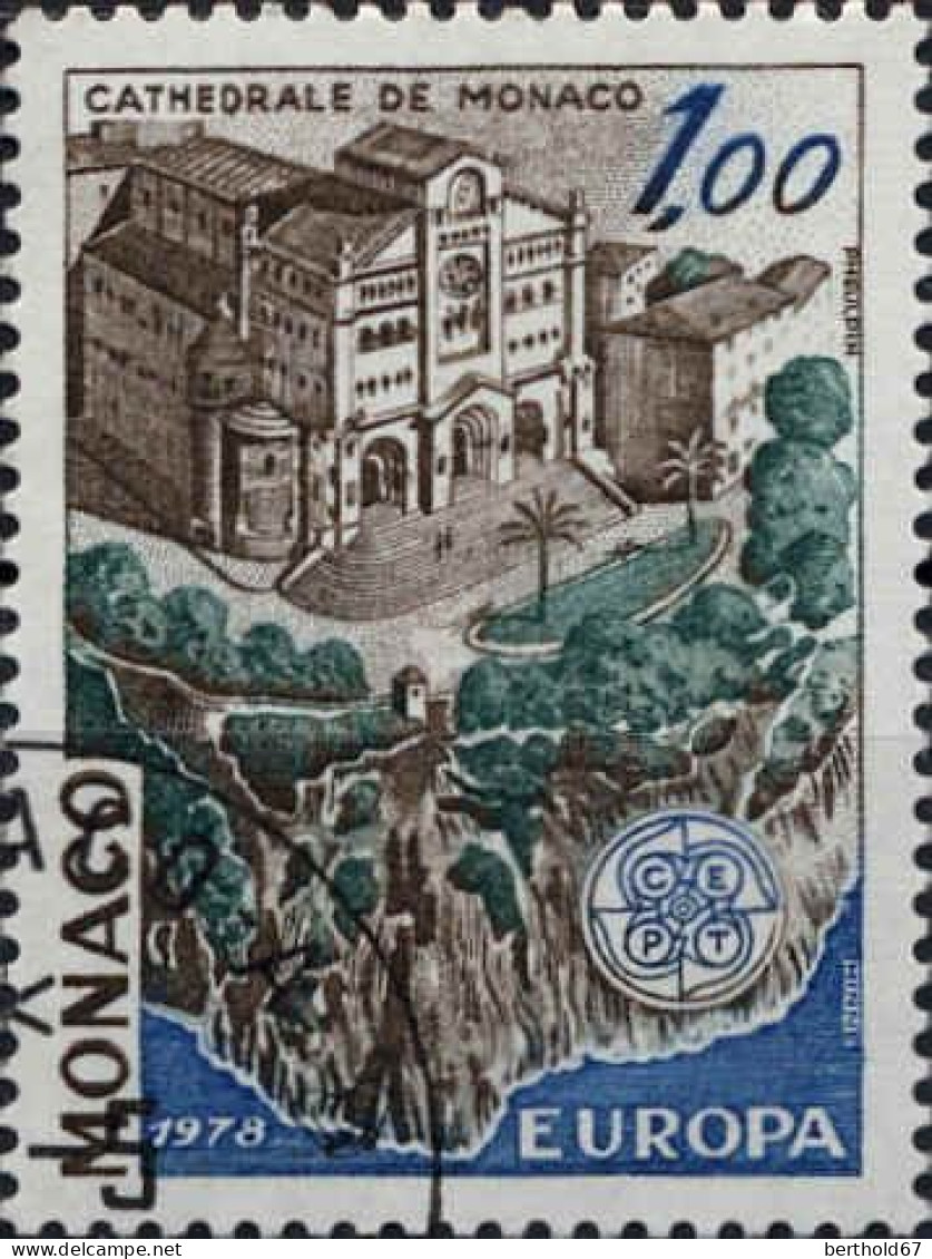 Monaco Poste Obl Yv:1139a/1140a Europa Cept Monuments Prov.bloc (Beau Cachet Rond) - Gebruikt