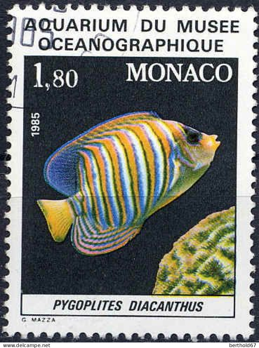 Monaco Poste Obl Yv:1483/1487 Poissons Du Musée Océanographique Monaco (Beau Cachet Rond) - Used Stamps