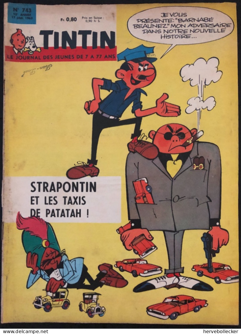 TINTIN Le Journal Des Jeunes N° 743 - 1963 - Tintin
