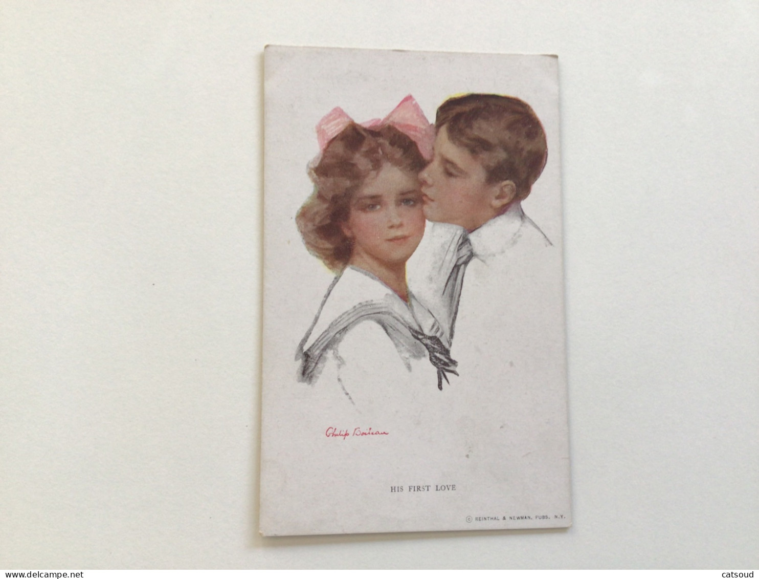 Carte Postale Ancienne Signée Philip Boileau His First Love Reinthal & Newman Pubs N.Y. - Boileau, Philip