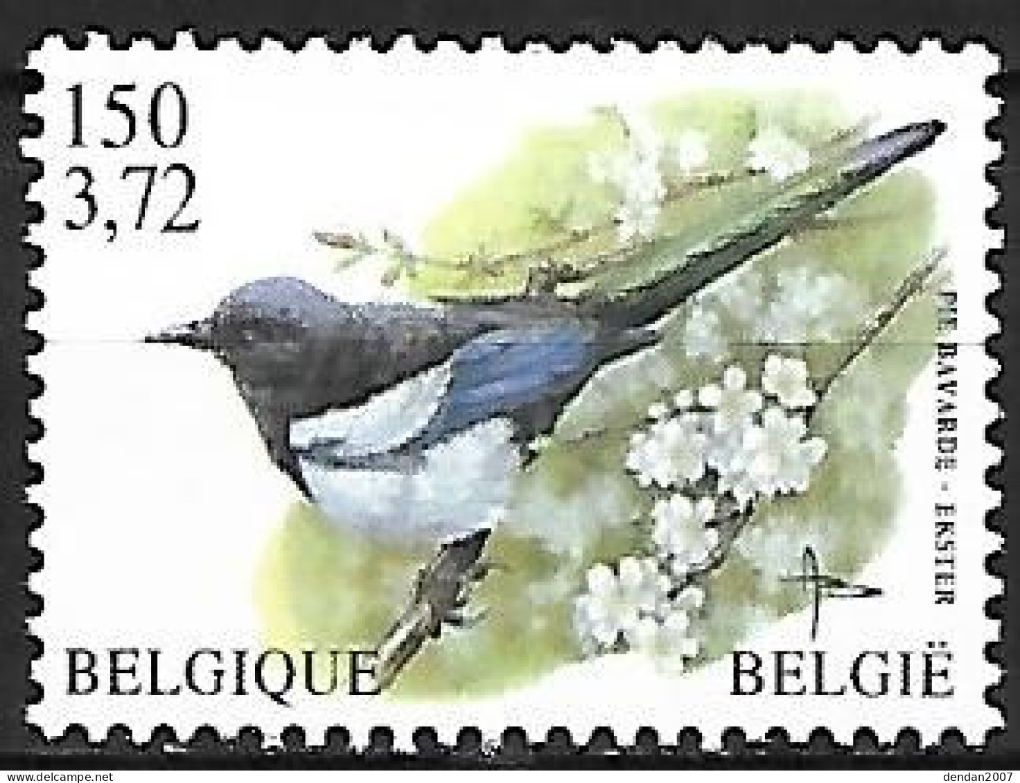 Belgium - MNH ** BUZIN -  150 BEF - 3.72 €  / 2001 :  Ekster -   Eurasian Magpie  -  Pica Pica - Passereaux