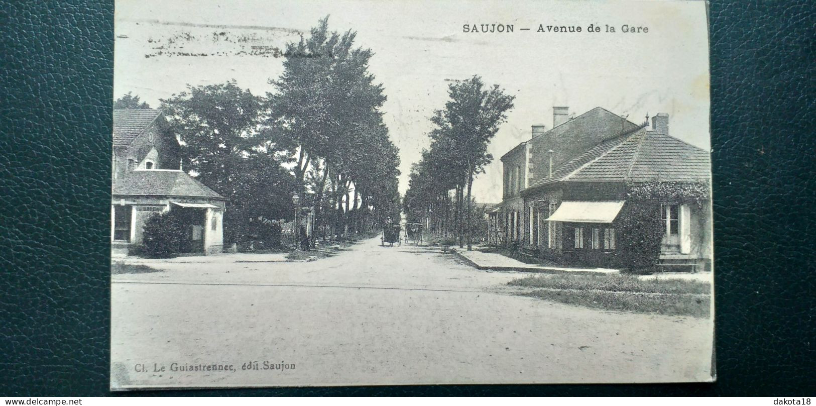 17 , Saujon ,  L'avenue De La Gare En 1918 - Saujon