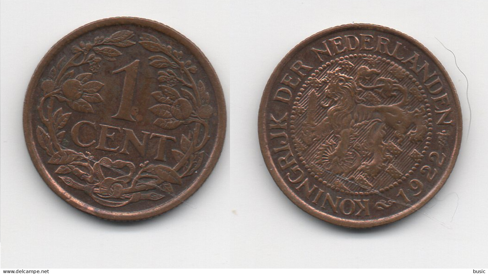 +  PAYS BAS + 1 CENT 1922 + - 1 Centavos