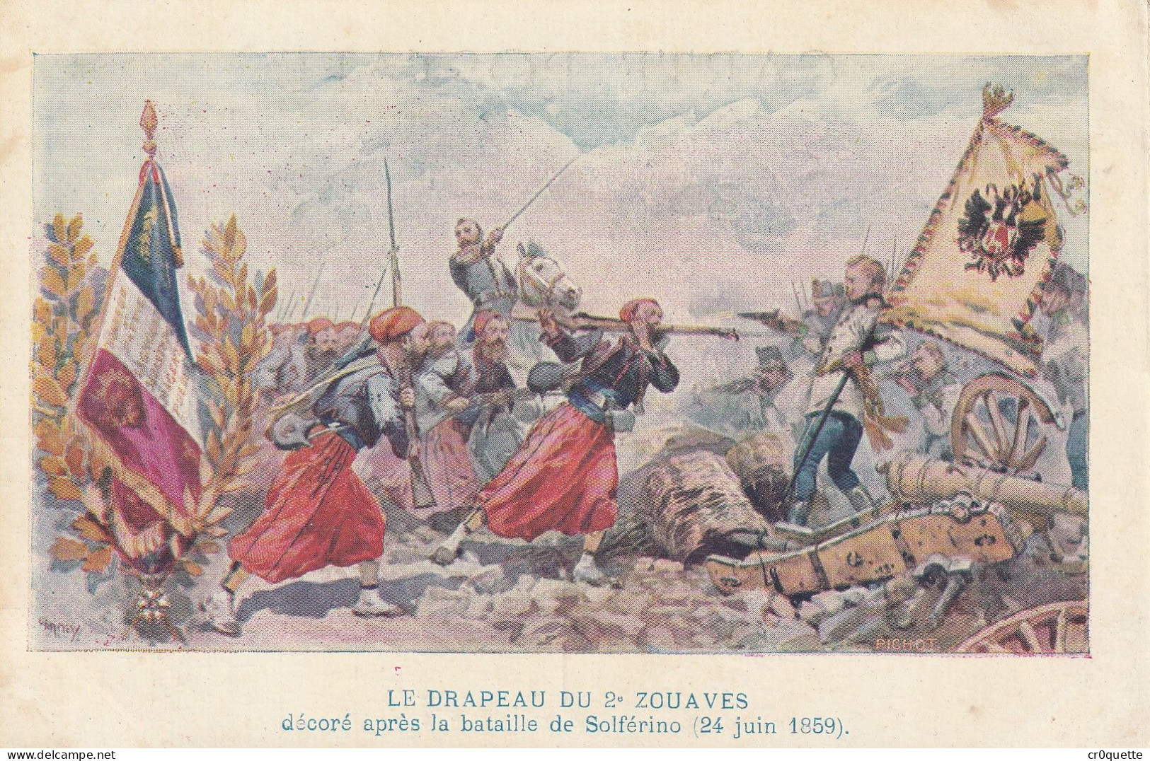 # THEME - MILITARIA / DRAPEAU Du 2ème ZOUAVES Après SOLFERINO - Ausrüstung