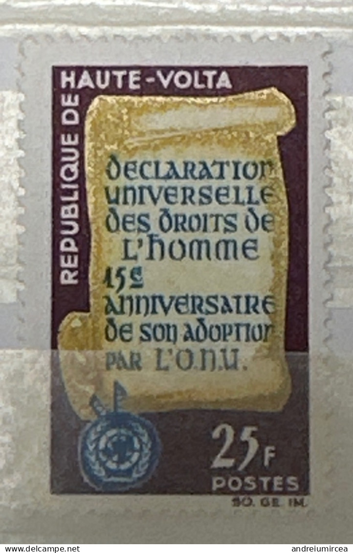 1963  Haute Volta MNH Déclaration Des Droits De L’homme - Obervolta (1958-1984)