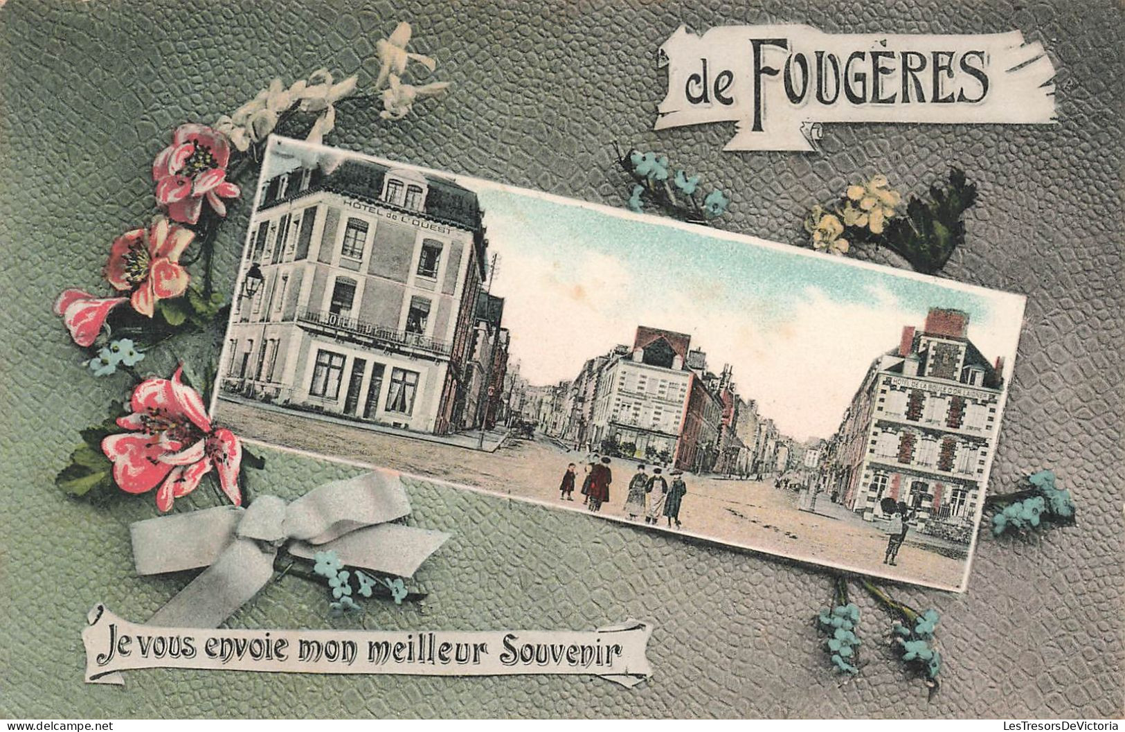 FRANCE - Fougères - Je Vous Envoie Mon Meilleur Souvenir De Fougères - Animé - Colorisé - Carte Postale - Fougeres