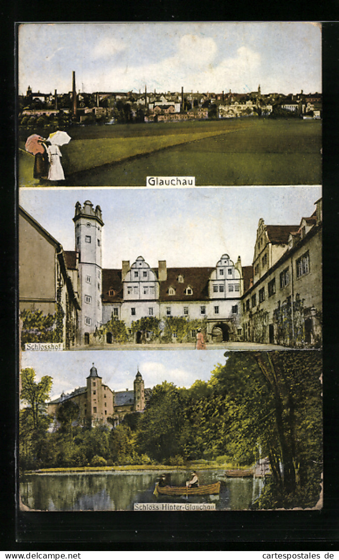 AK Glauchau, Schlosshof, Schloss Hinter-Glauchau  - Glauchau