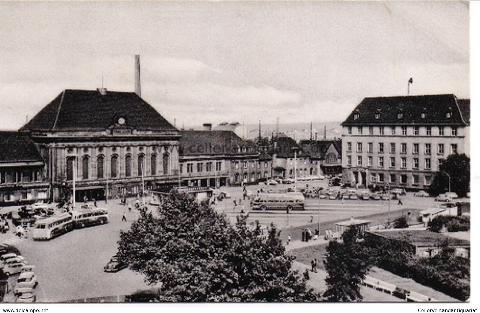 Postkarte. Hamm/Westf. - Hauptbahnhof Und Hauptpost Von Hamm - Ohne Zuordnung