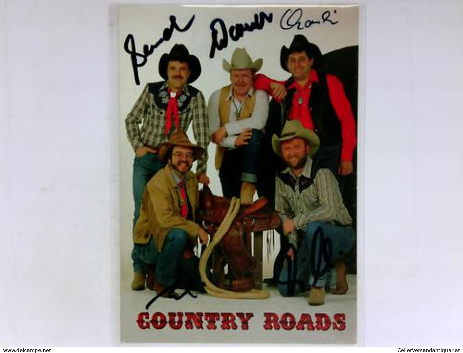 Signierte Autogrammkarte Von Country Roads (Gesangsgruppe) - Non Classés