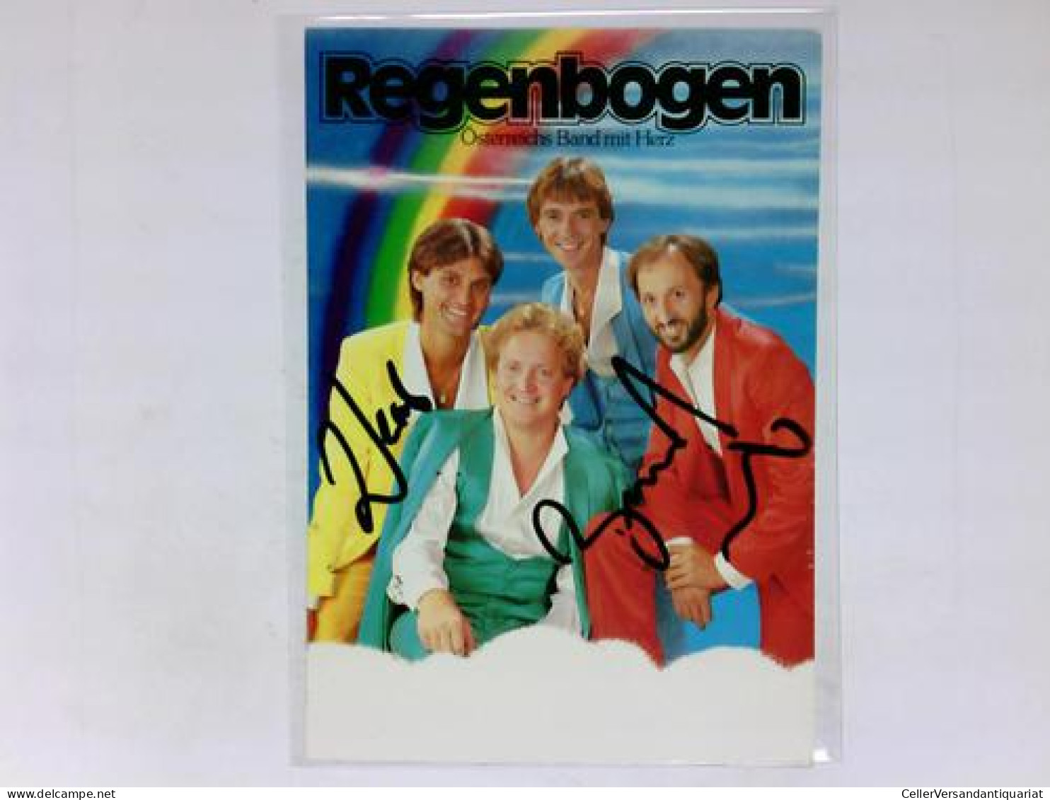 Signierte Autogrammkarte Von Regenbogen (Österreichs Band Mit Herz) - Non Classificati