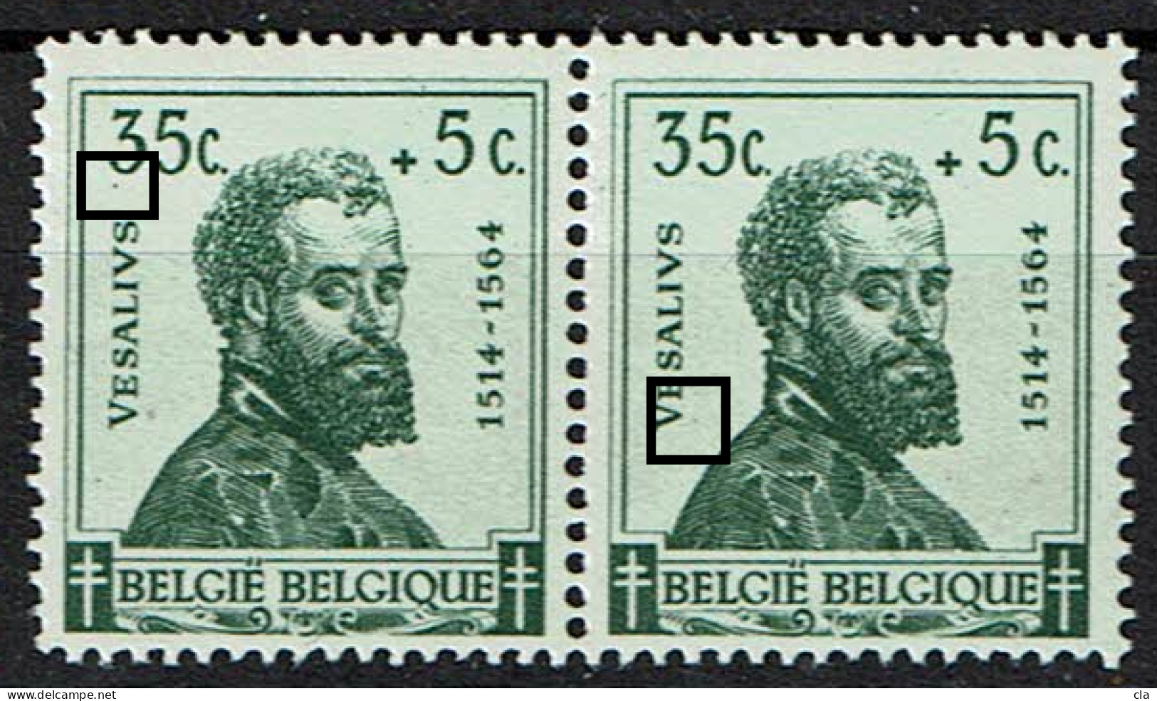 593 Paire  **  T 1 LV 12  Point Sous 3 Et T 2  Point Sous V - 1931-1960