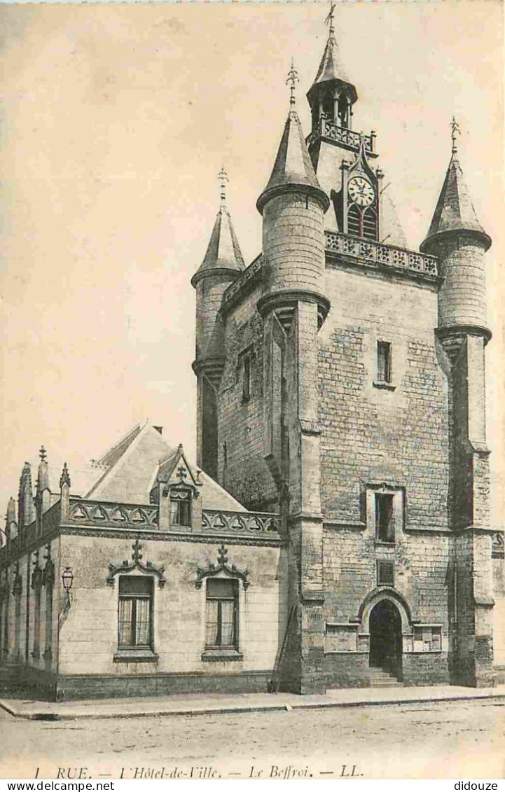 80 - Rue - L'Hotel De Ville - Le Beffroi - Correspondance - CPA - Voyagée En 1916 - Voir Scans Recto-Verso - Rue