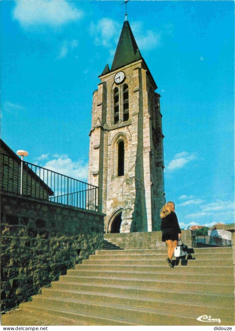 91 - Massy - Le Clocher Du Vieux Bourg - Femme En Mini Jupe - CPM - Carte Neuve - Voir Scans Recto-Verso - Massy