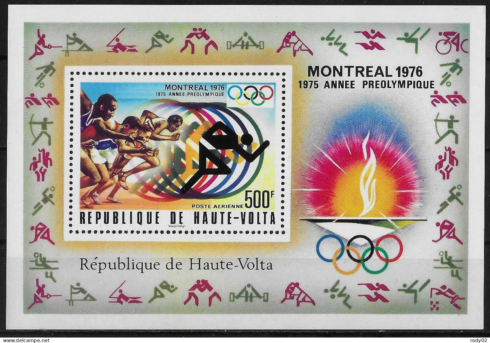 HAUTE-VOLTA - JEUX OLYMPIQUES DE MONTREAL EN 1976 - BF 5AL  - NEUF** MNH - Ete 1976: Montréal