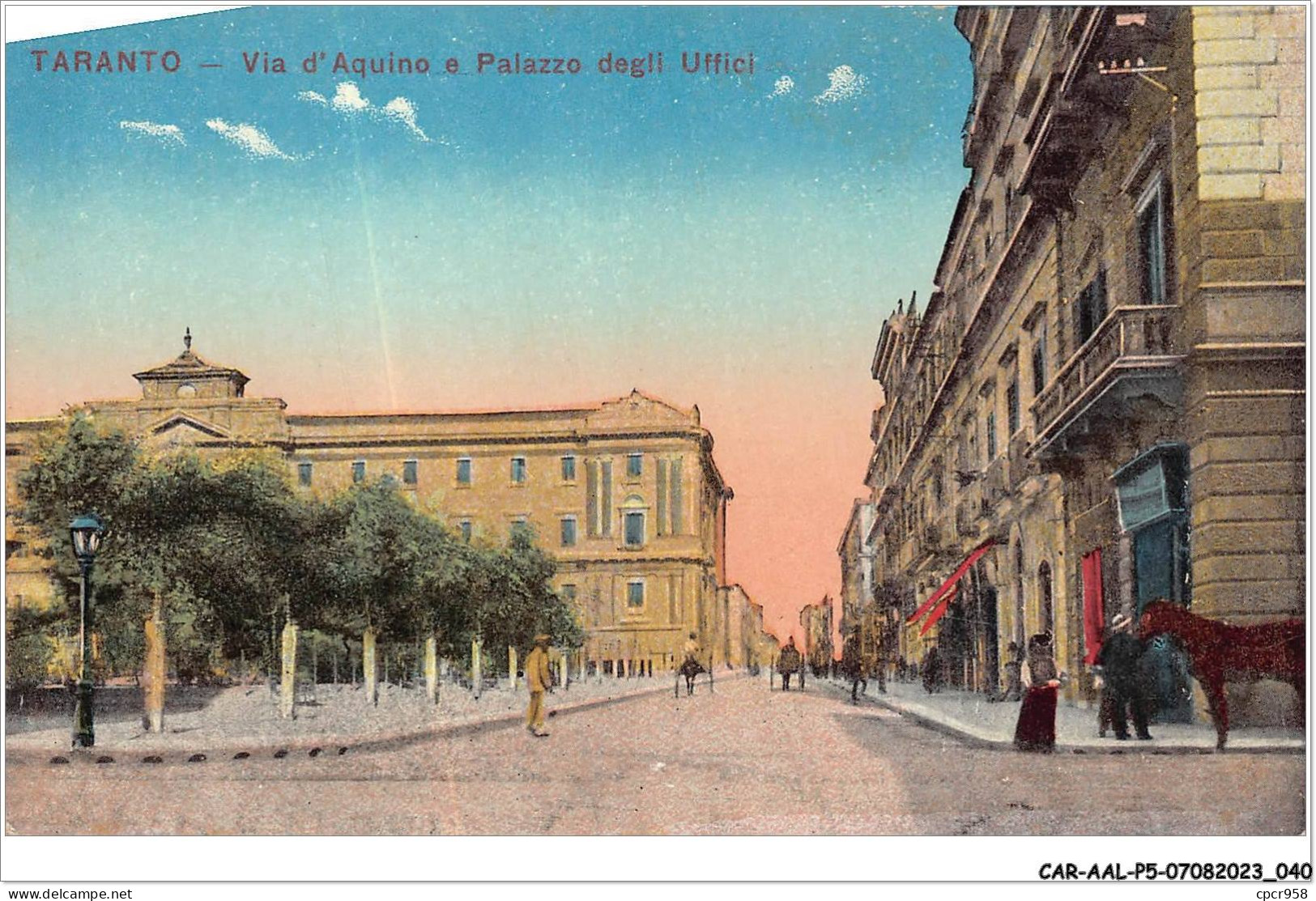 CAR-AALP5-ITALIE-0373 - TARANTO - Via D'Aquino E Palazzo Degli Uffici - Sonstige & Ohne Zuordnung