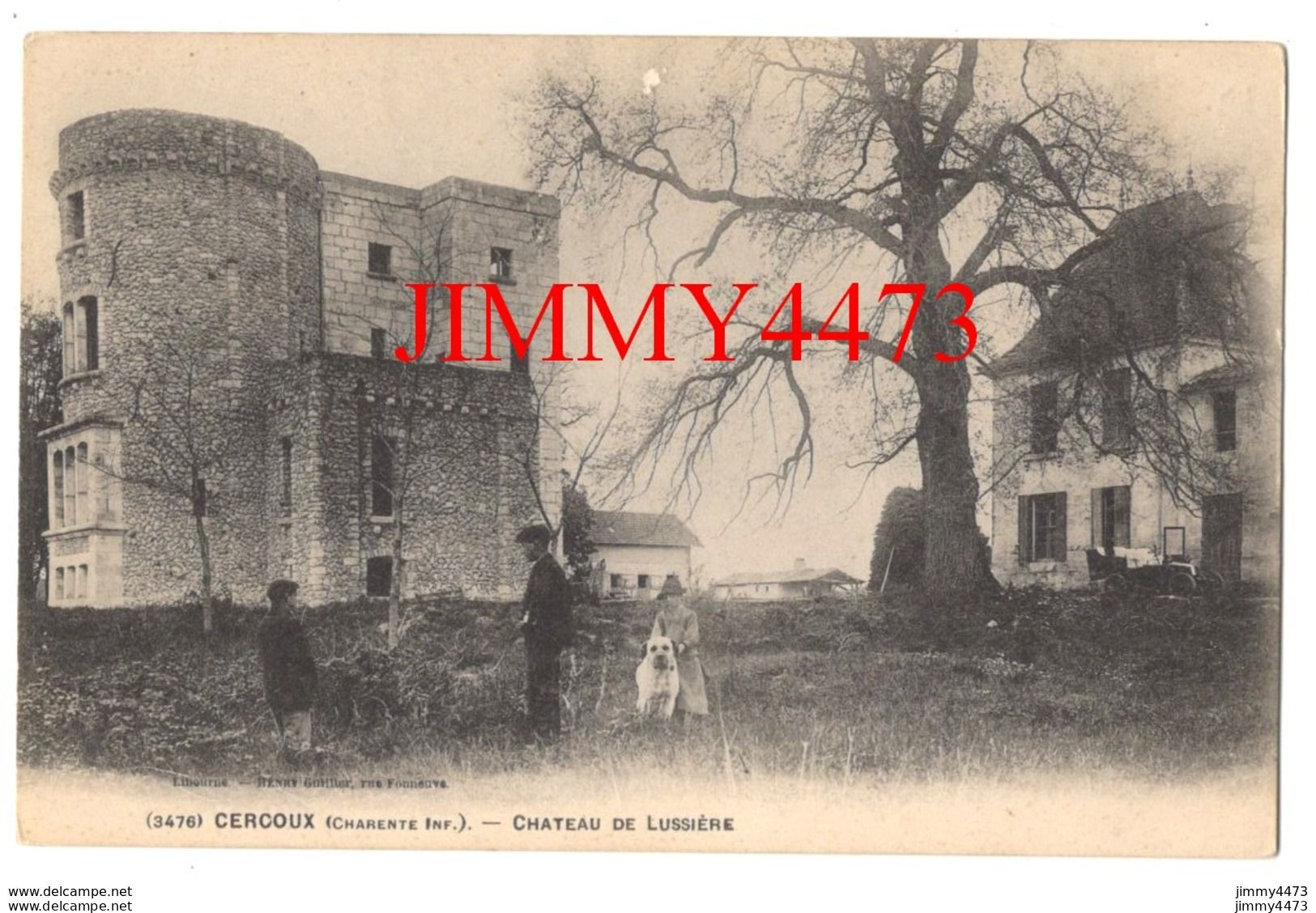 CPA - CERCOUX (Charente Inf.) Château De Lussière ( Bien Animé )( Arr. De Jonzac ) N° 3476 - Edit. Henry Guillier - Jonzac