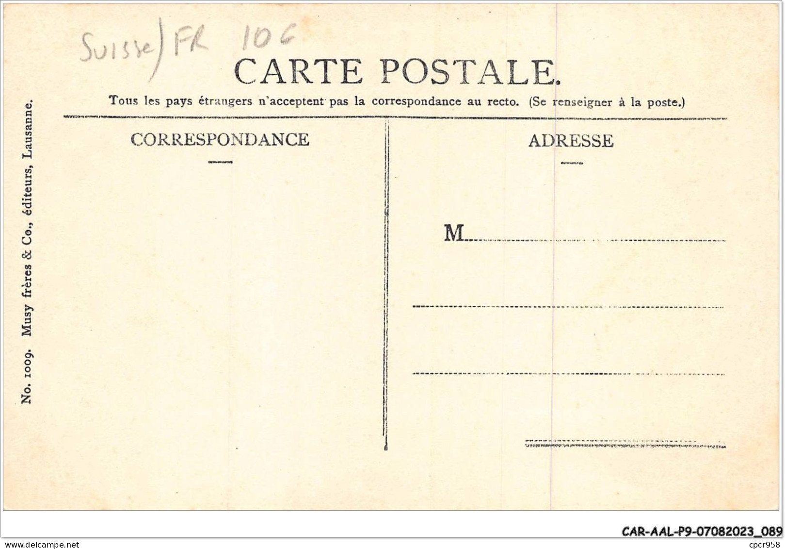 CAR-AALP9-SUISSE-0792 - Fribourg.-Gotteron  - Autres & Non Classés