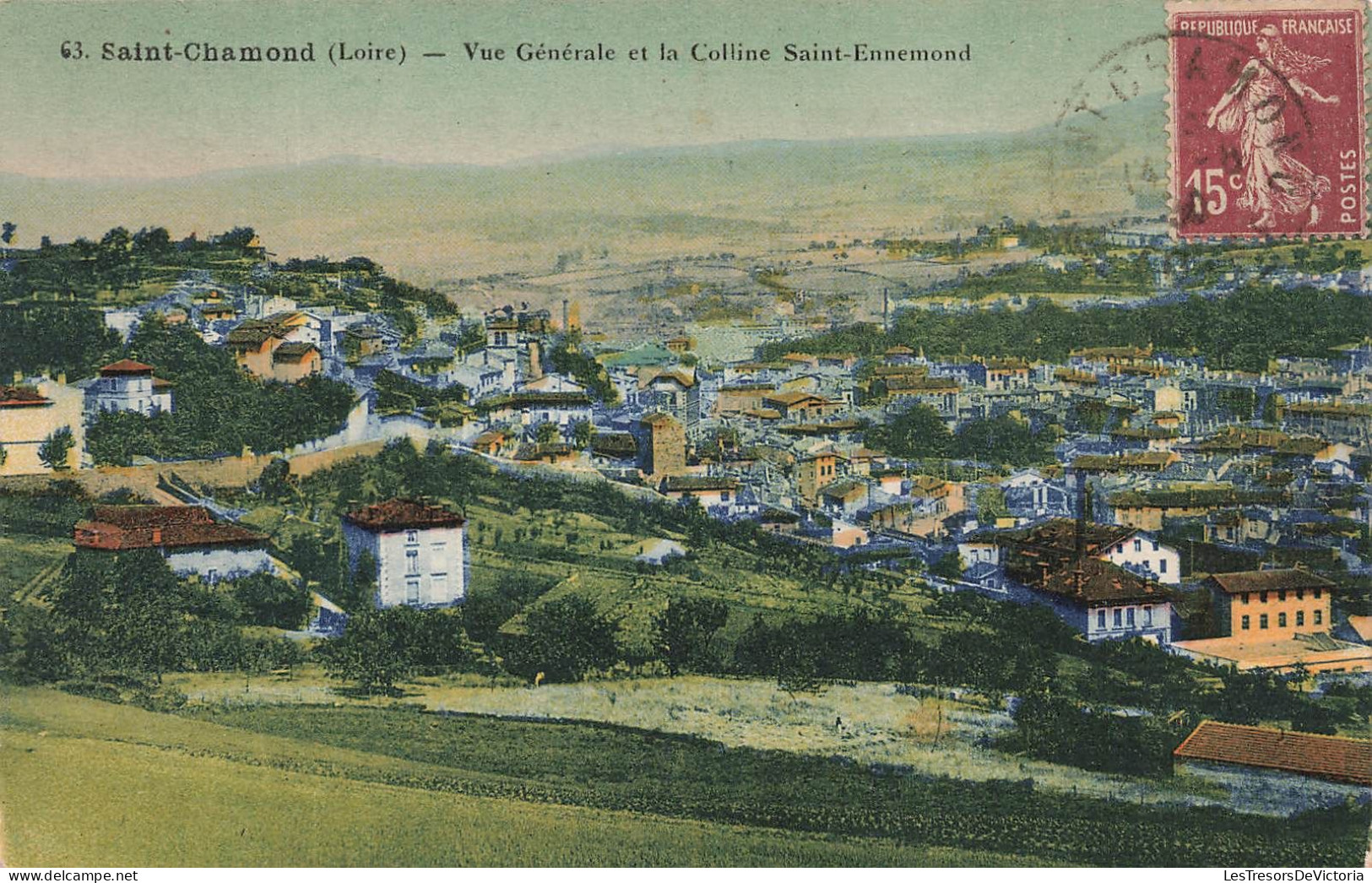 FRANCE - Saint Chamond (Loire) - Vue Générale Et La Colline Saint Ennemond - Vue Sur La Ville - Carte Postale Ancienne - Saint Chamond