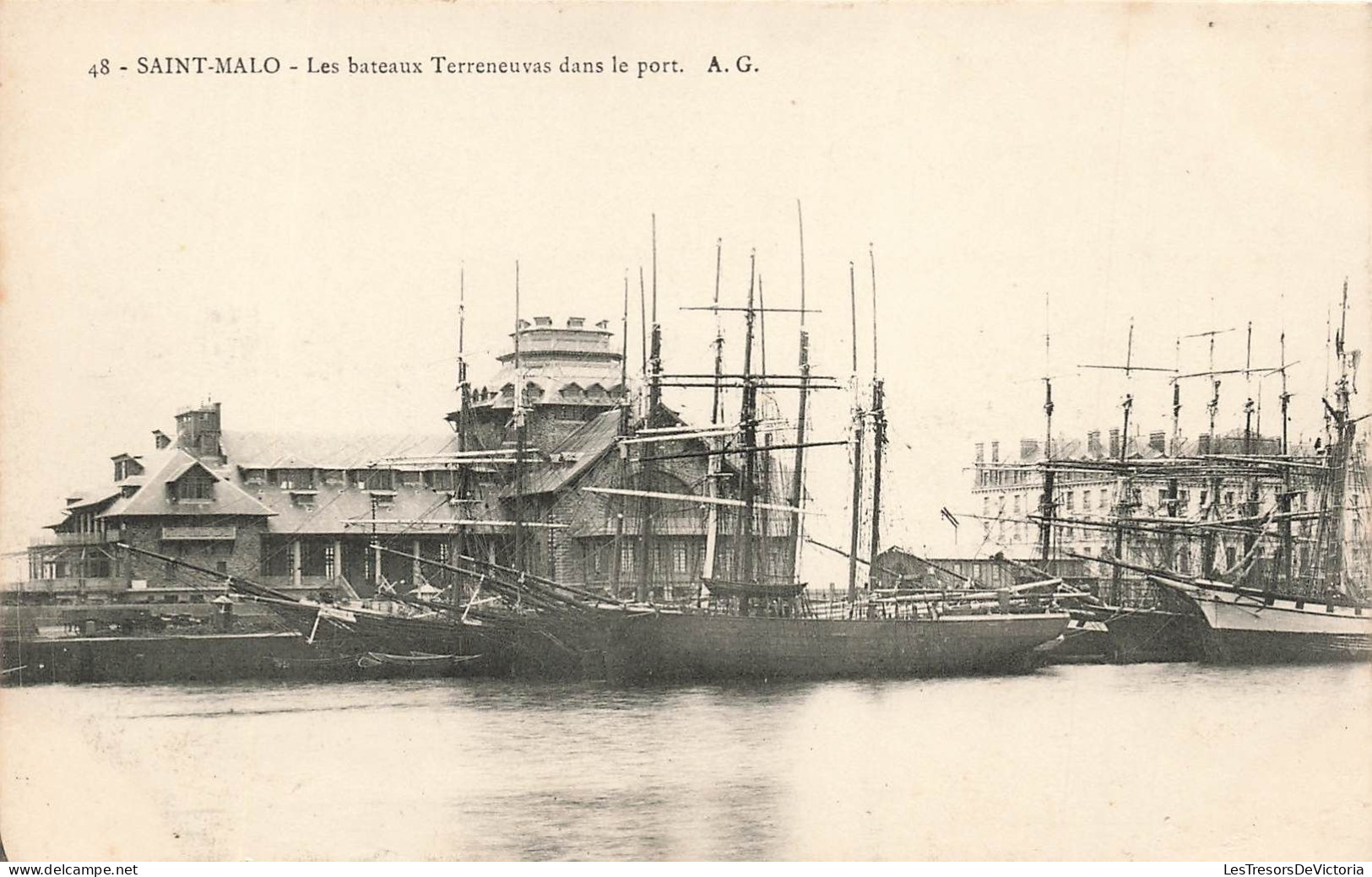 FRANCE - Saint Malo - Les Bateaux Terreneuvas Dans Le Port - Carte Postale Ancienne - Saint Malo