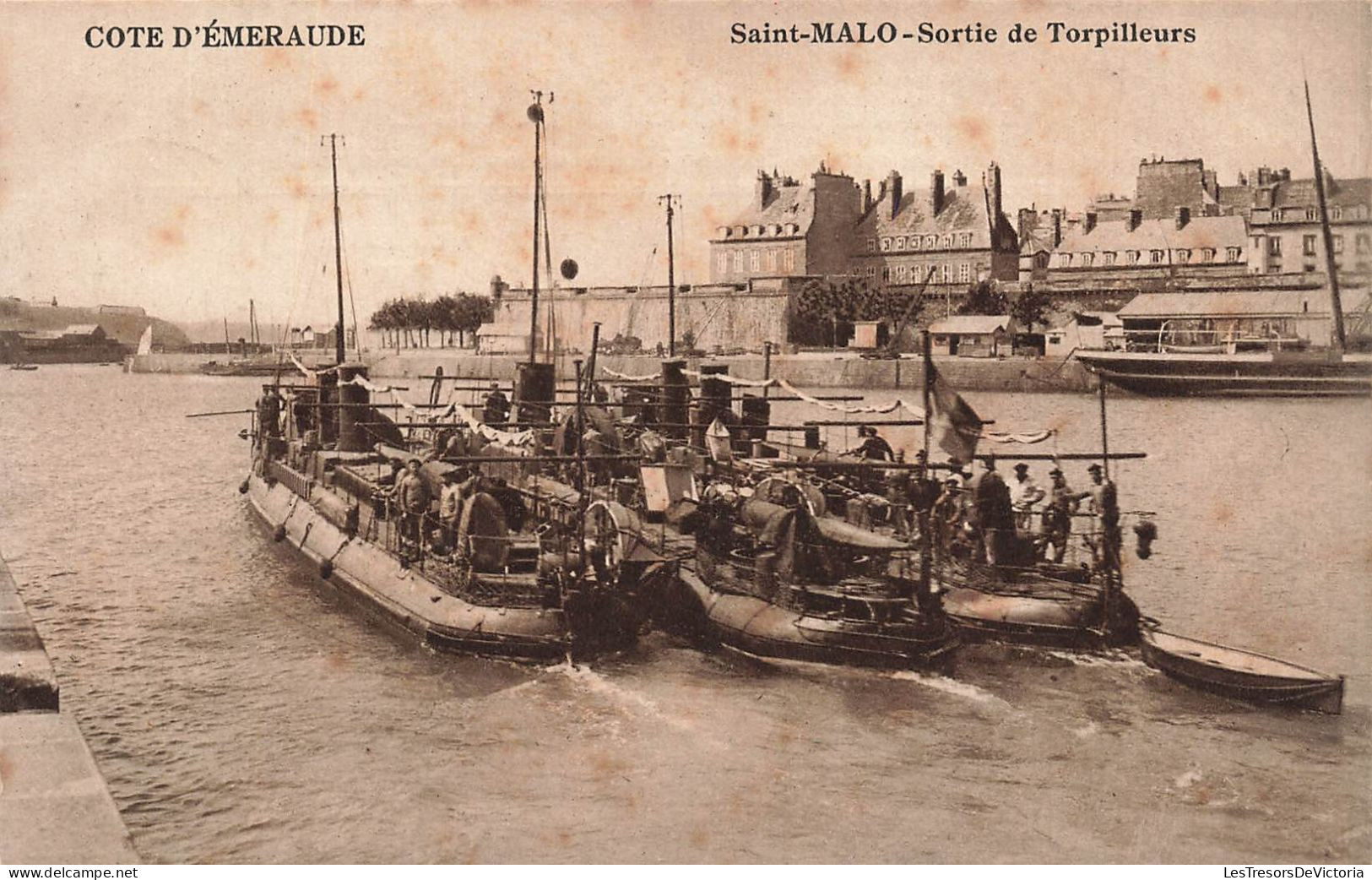 FRANCE - Saint Malo - Sortie De Torpilleurs - Animé - Carte Postale Ancienne - Saint Malo