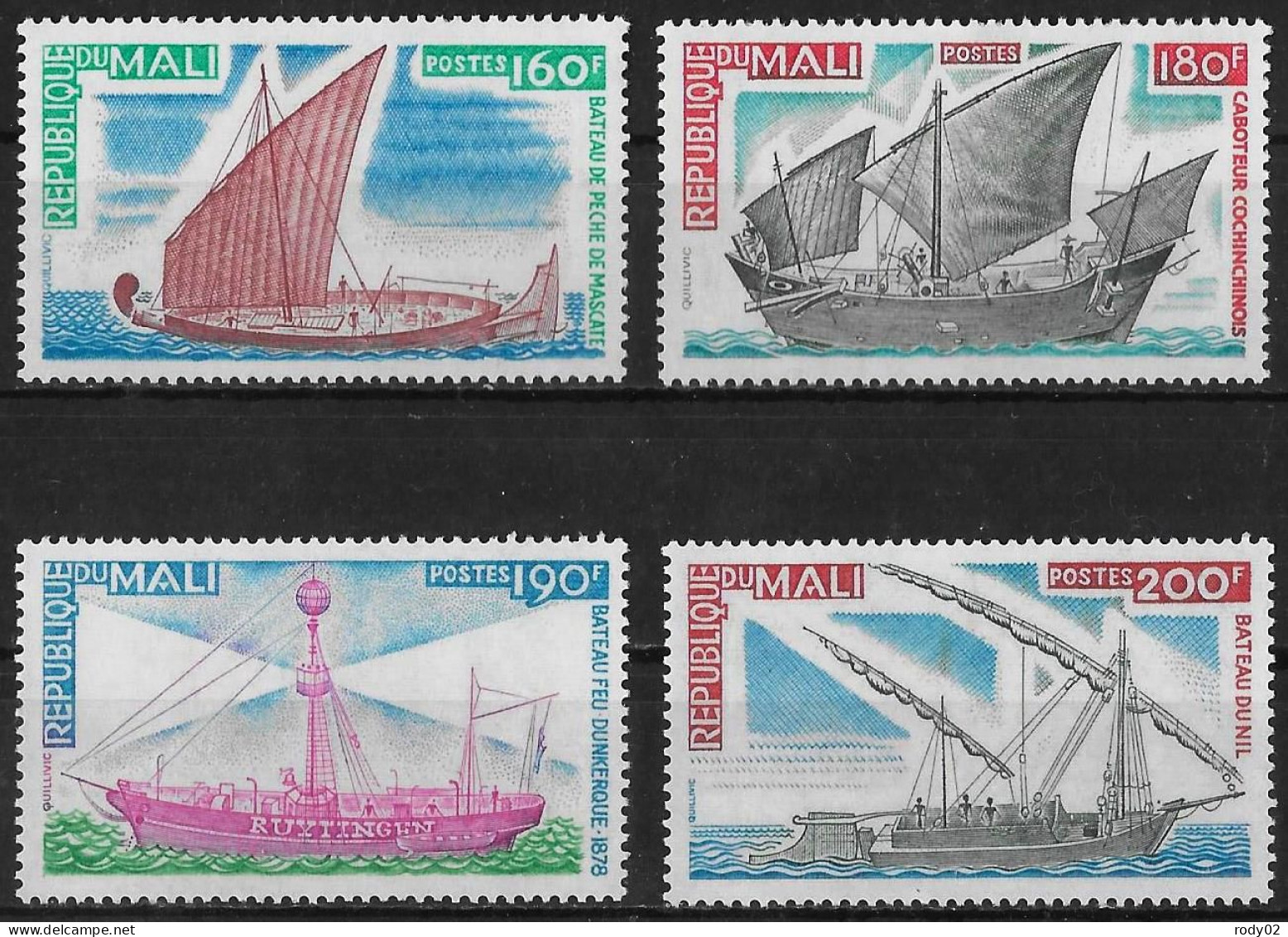 MALI - BATEAUX ANCIENS - N° 271 A 274 - NEUF** MNH - Schiffe