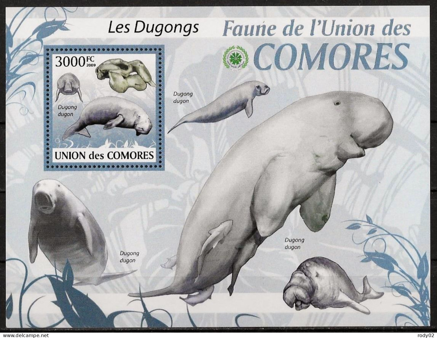 COMORES - MAMMIFERES MARINS - DUGONGS - N° 1631 A 1635 ET BF 193 - NEUF** MNH - Other & Unclassified