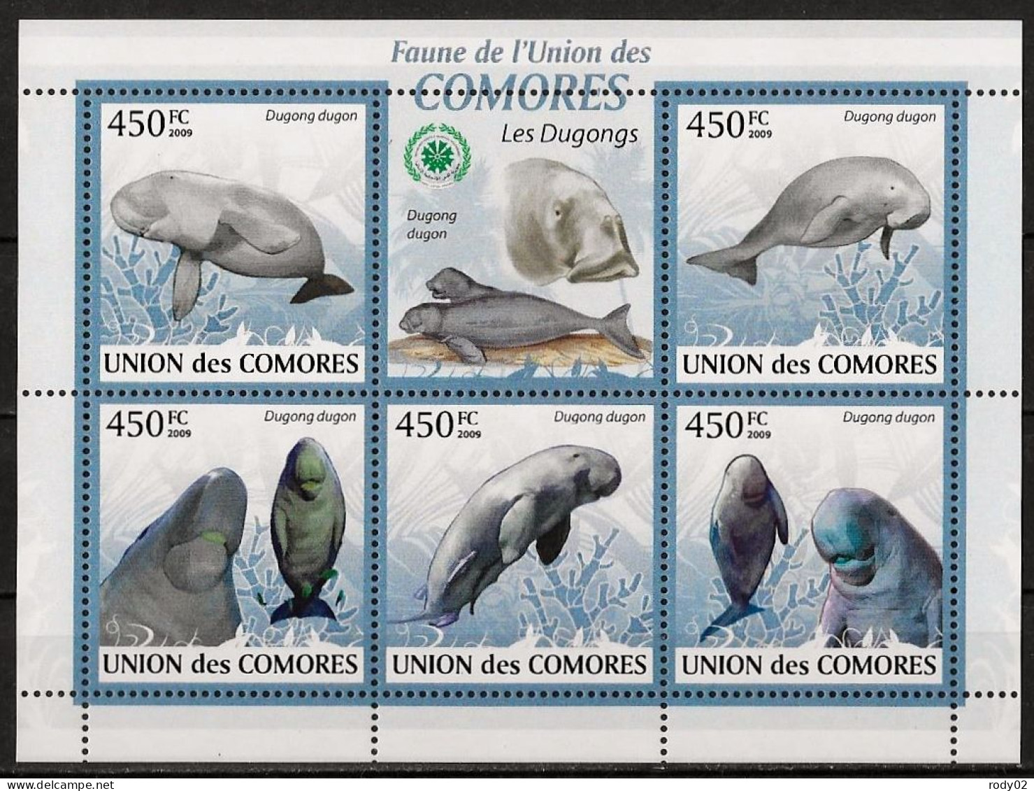 COMORES - MAMMIFERES MARINS - DUGONGS - N° 1631 A 1635 ET BF 193 - NEUF** MNH - Sonstige & Ohne Zuordnung