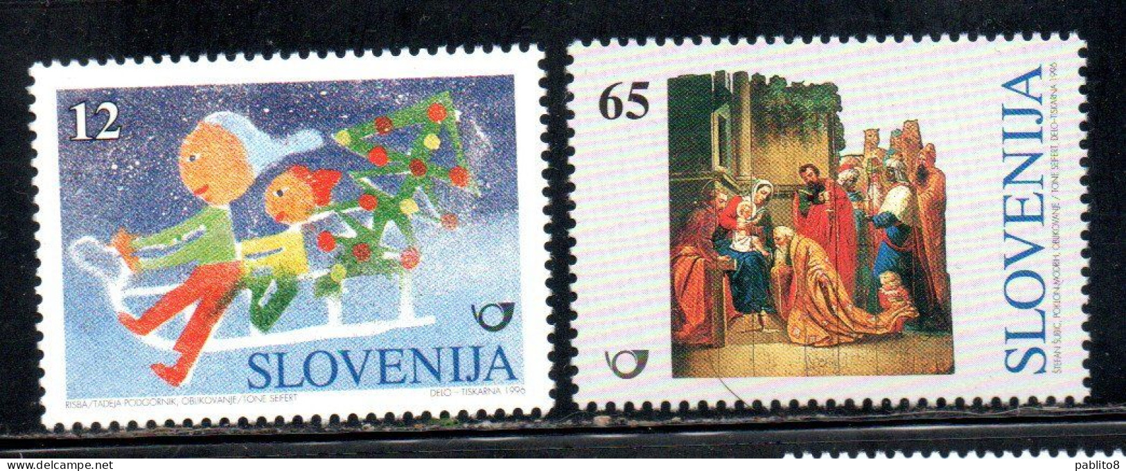 SLOVENIA SLOVENIJA SLOVENIE SLOWENIEN 1996 CHRISTMAS NATALE NOEL WEIHNACHTEN NAVIDAD COMPLETE SET SERIE COMPLETA MNH - Slovenia