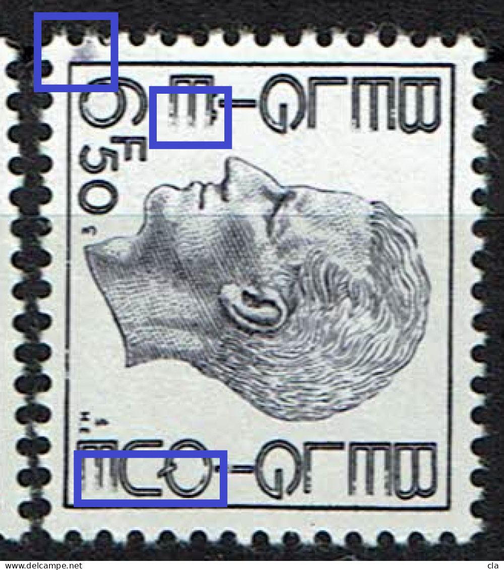 1745  **  LV 2  Lettres Déformées Et Tache Coin - 1961-1990