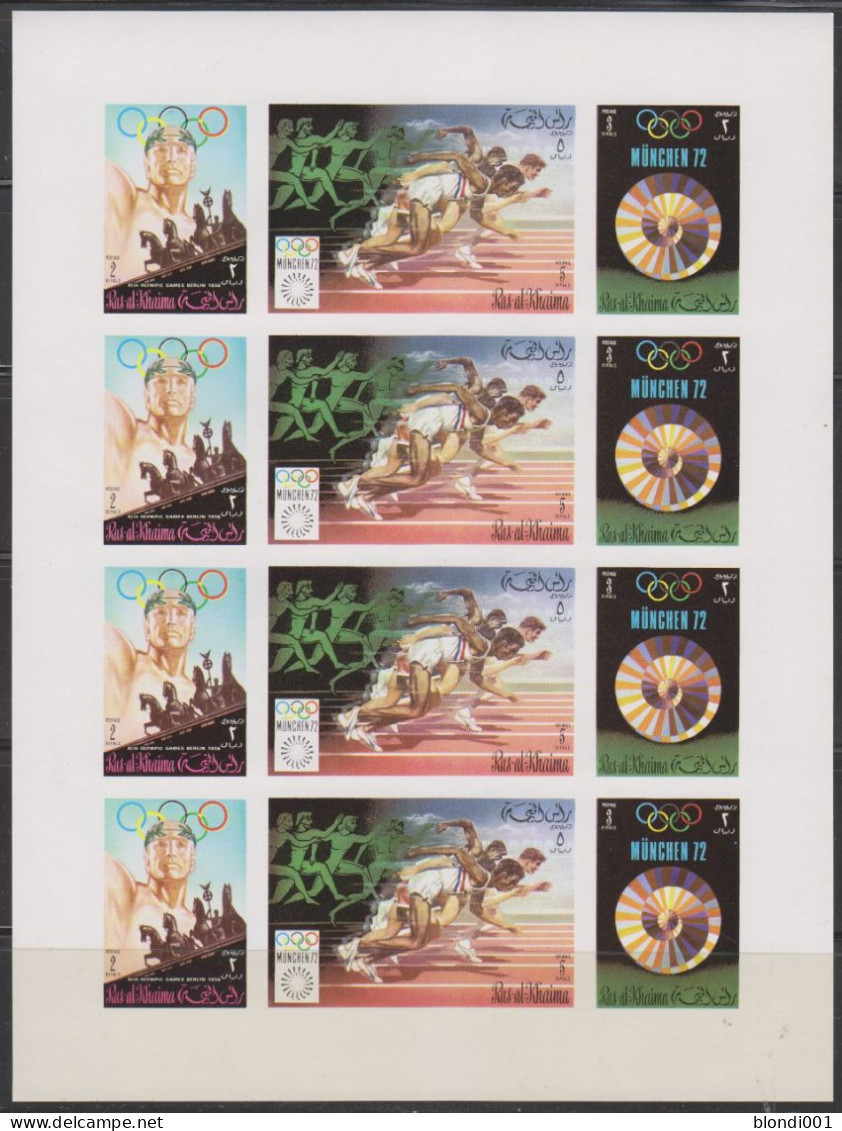 Olympics 1972 - History - RAK - Sheet Imperf. MNH - Ete 1972: Munich