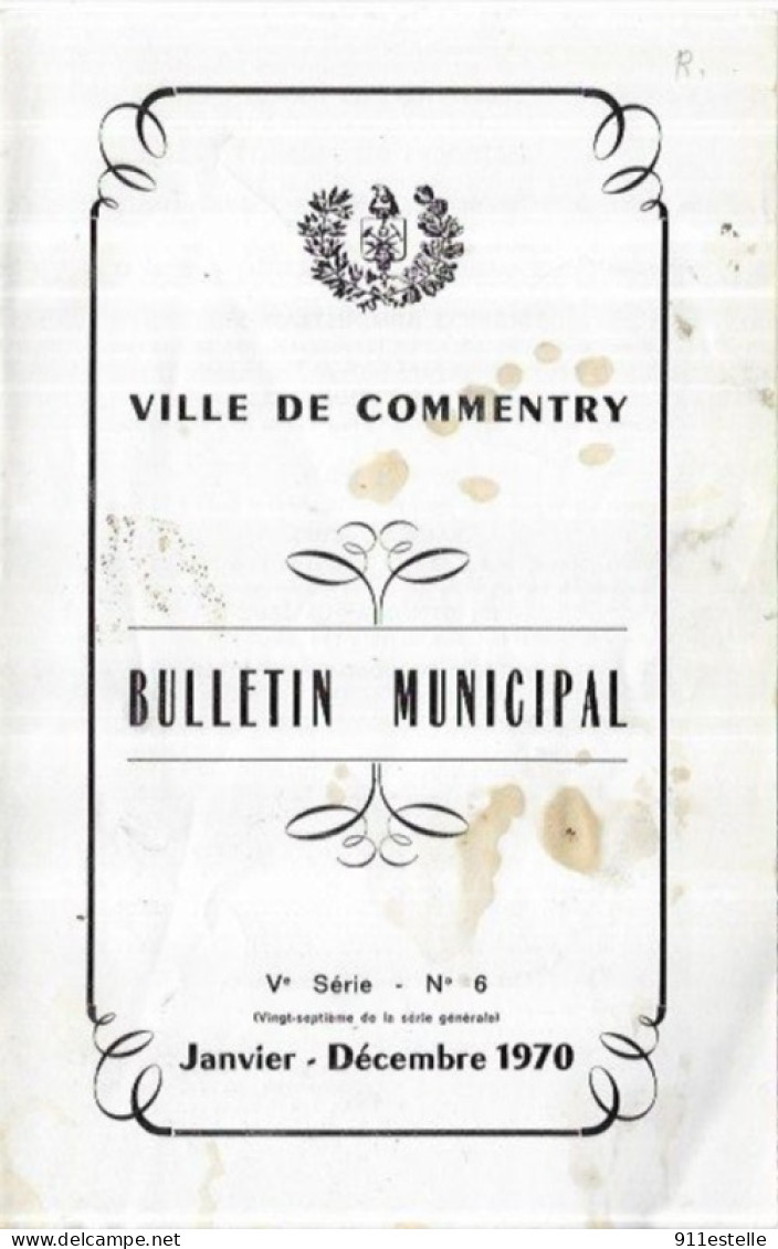 03 COMMENTRY .  BULLETIN  MUNICIPAL  DE 1970 - Commentry
