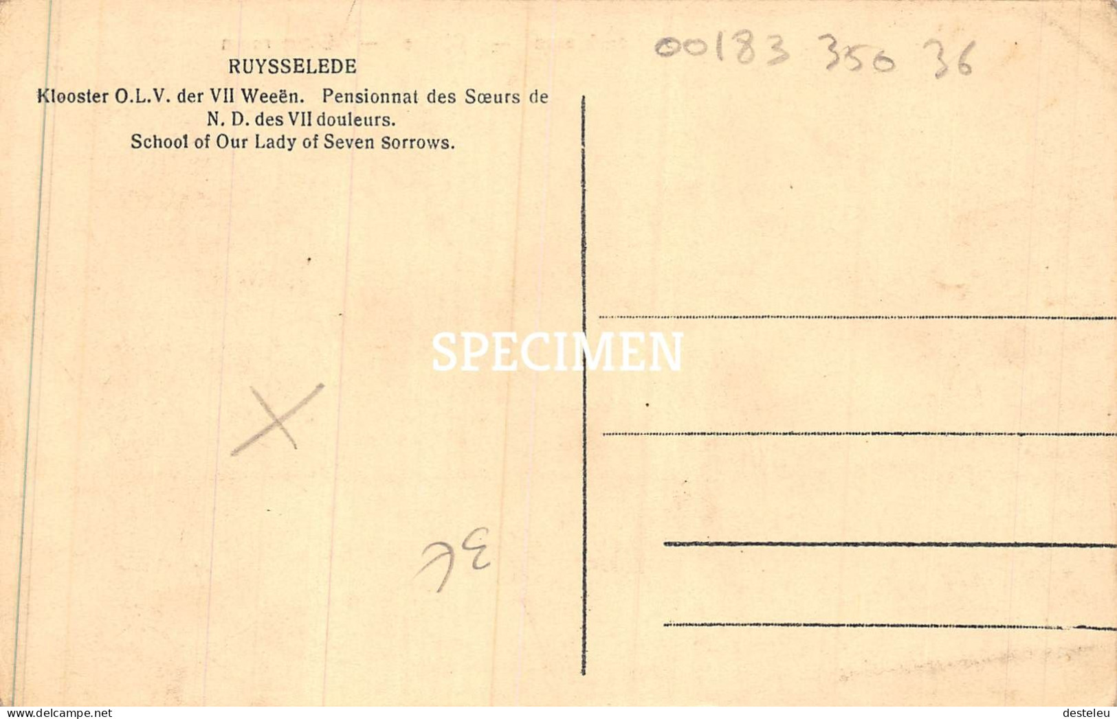 Leerklasse - Klooster O.L.V. Der 7 Weeën - Ruiselede - Ruiselede