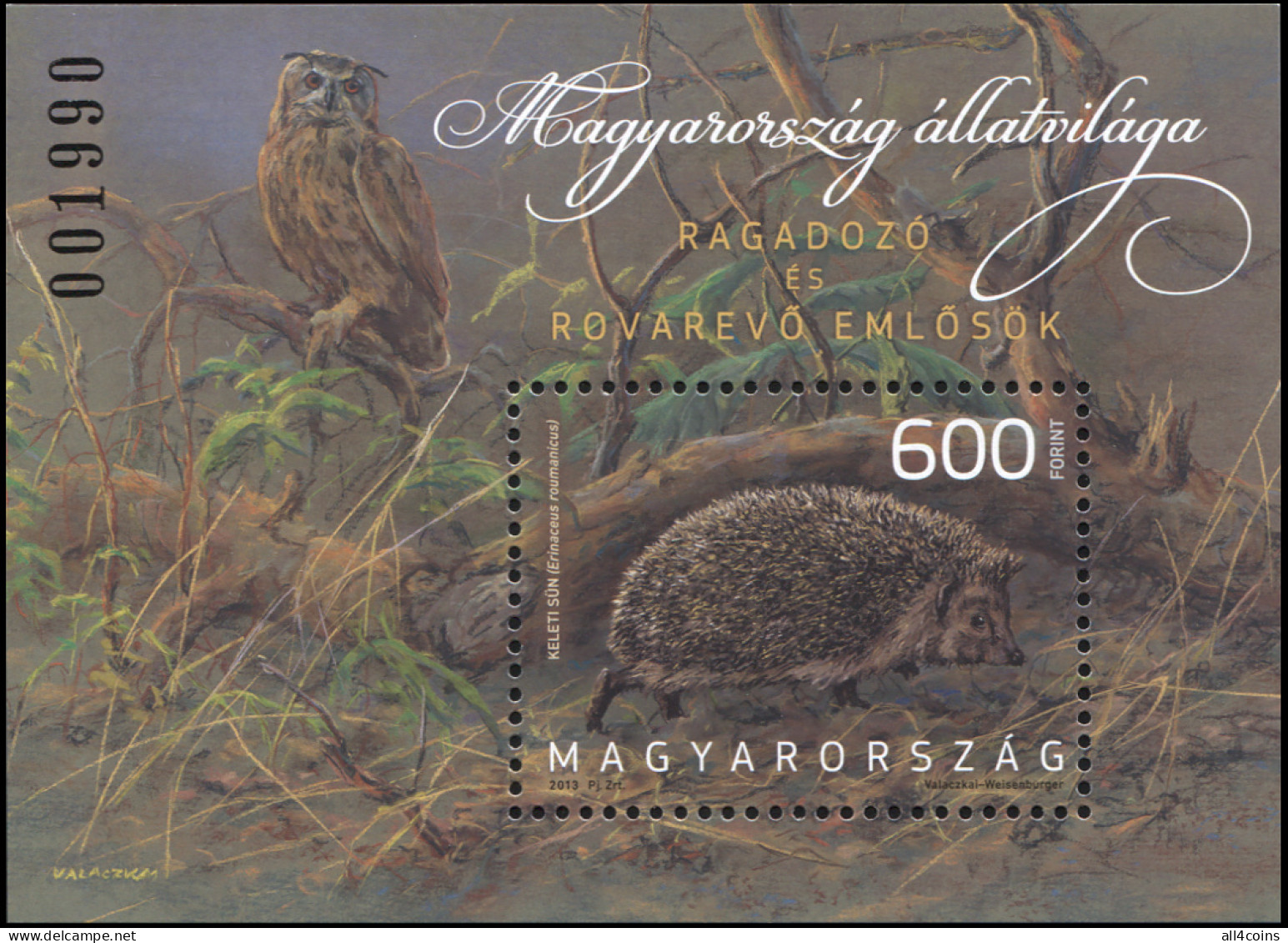 Hungary 2013. Northern White-breasted Hedgehog (MNH OG) Souvenir Sheet - Nuovi