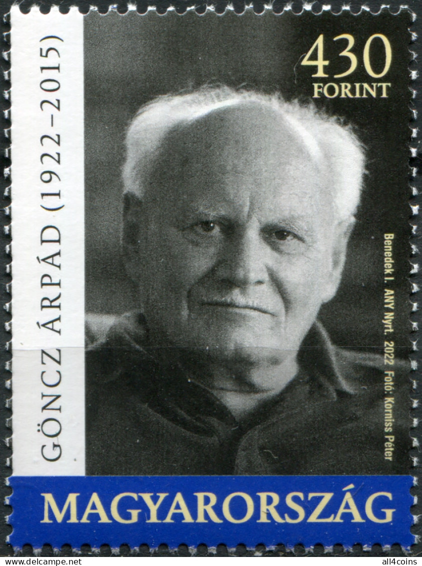 Hungary 2022. 100 Years Of The Birth Of Árpád Göncz, Author (MNH OG) Stamp - Neufs