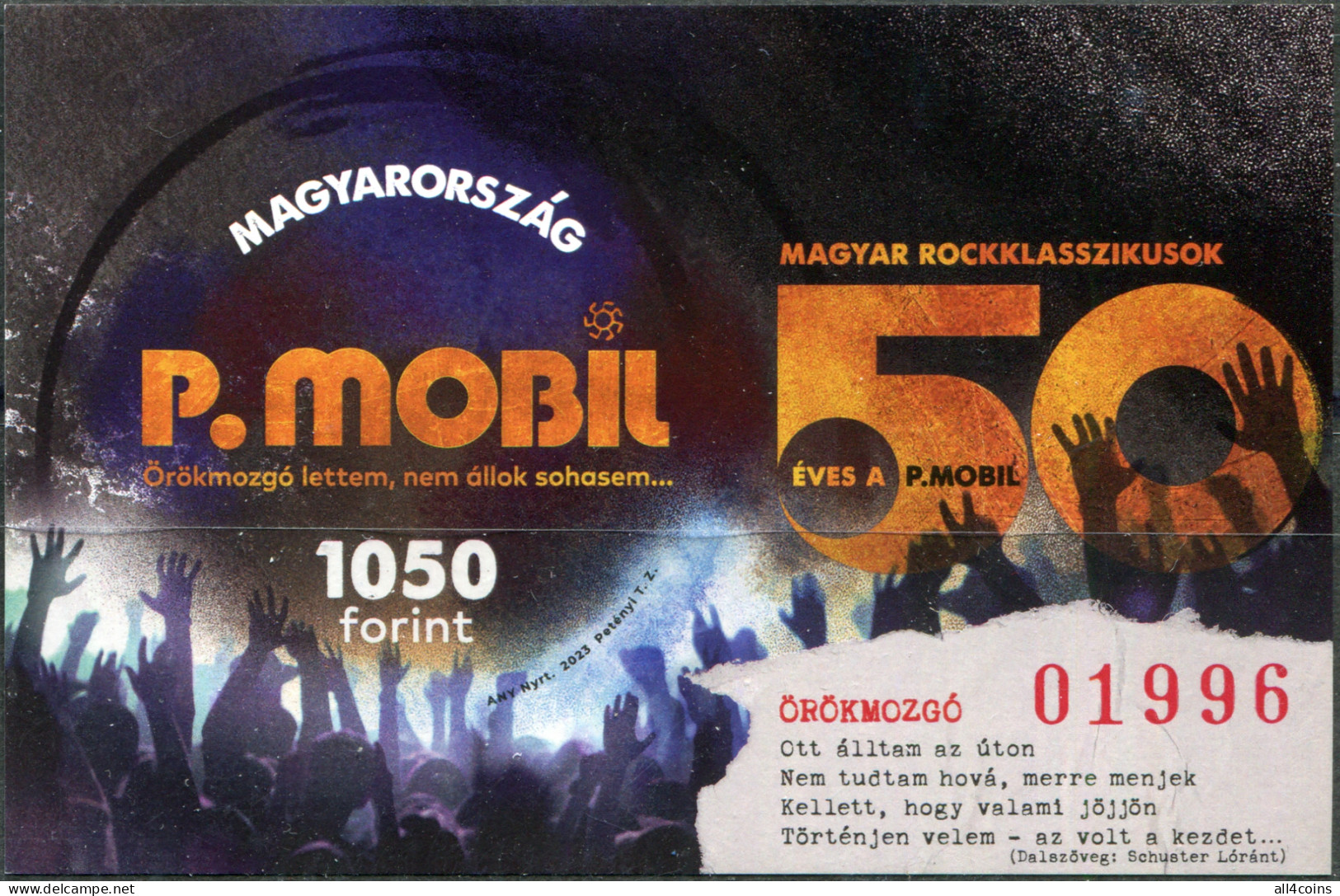 Hungary 2023. Hungarian Rock Music Classics. P.Mobil (MNH OG. Imperf.) S/S - Nuovi