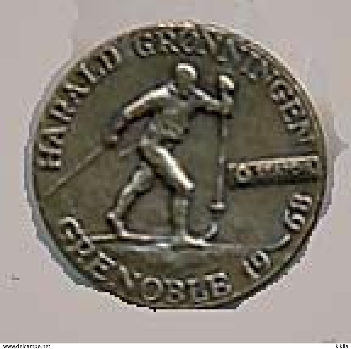 Pin's 20 Mm "Harald Gronningen" Champion Olympique Des 15km Aux X° Jeux Olympiques D'Hiver De Grenoble 1968 * - Jeux Olympiques