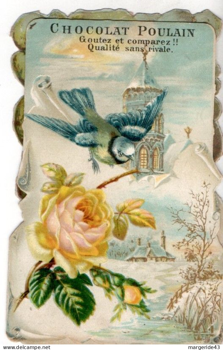 CHROMOS SUCHARD OISEAU ET ROSE - Suchard