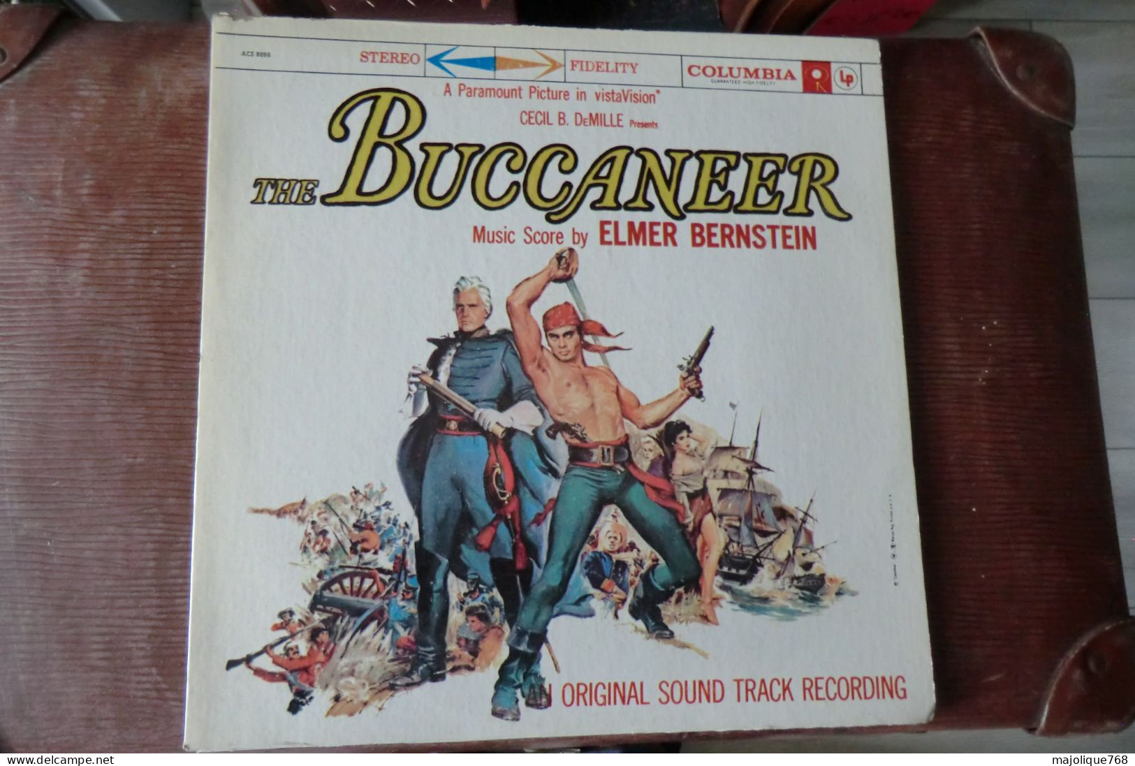 Disque - Elmer Bernstrin - The Buccaneer (an Origina Sound-track Recording - Columbia ACS 8096  - US - Musica Di Film