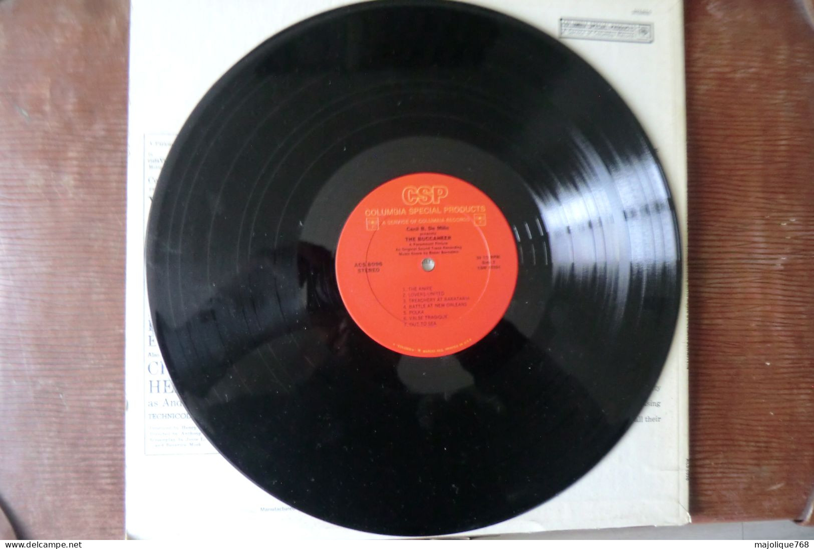 Disque - Elmer Bernstrin - The Buccaneer (an Origina Sound-track Recording - Columbia ACS 8096  - US - Soundtracks, Film Music