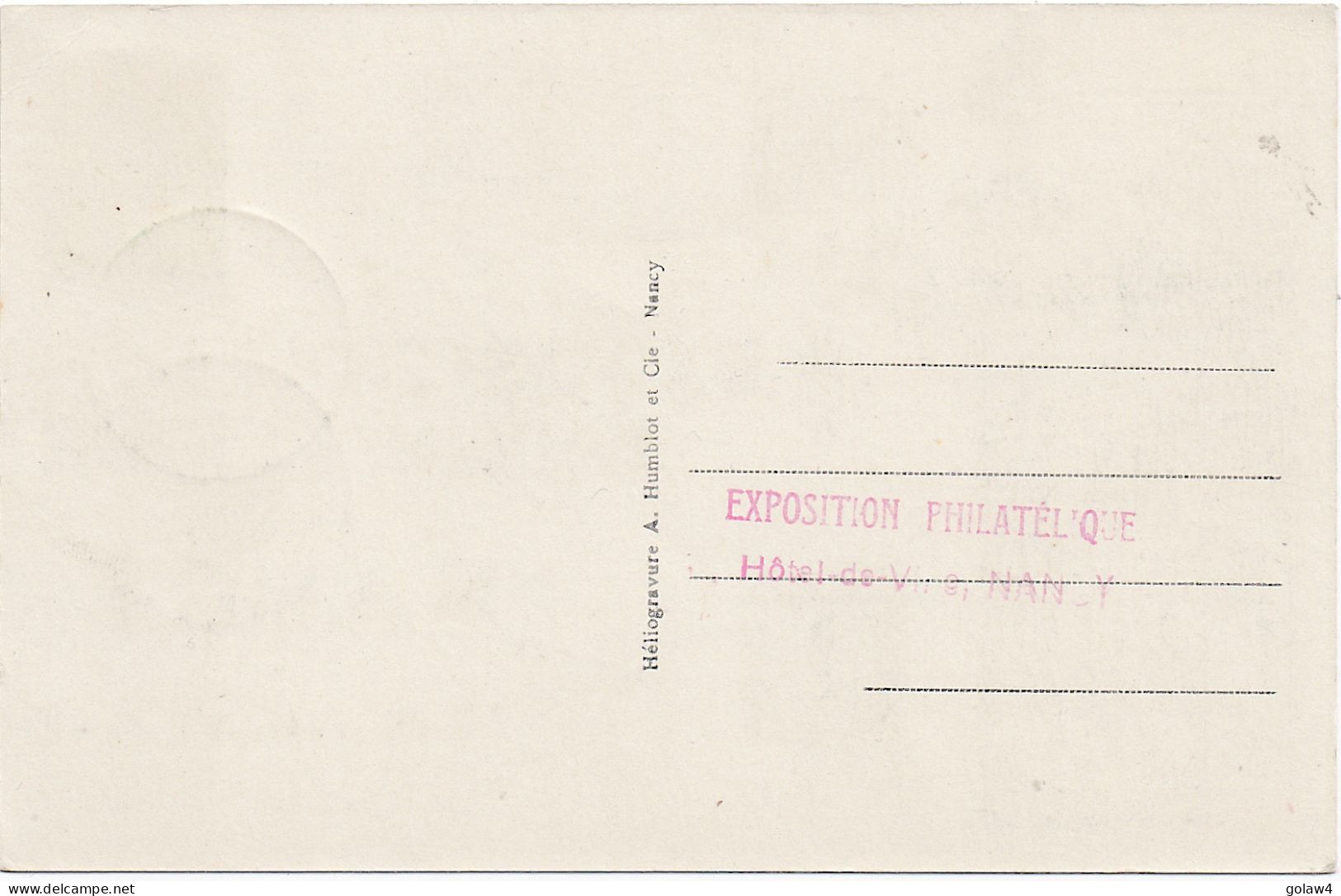 36615# PETAIN PERFORE E.P.N EXPOSITION PHILATELIQUE DE NANCY 23 -26 JUILLET 1942 PERFIN CARTE POSTALE MEURTHE ET MOSELLE - Storia Postale