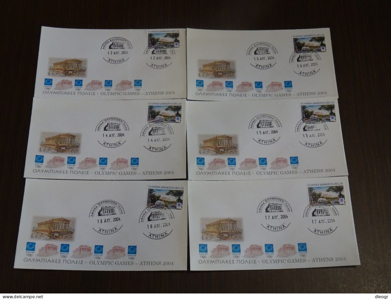 Greece 2004 Olympic City Athens Sport Days Cancels SET Of 18 - FDC