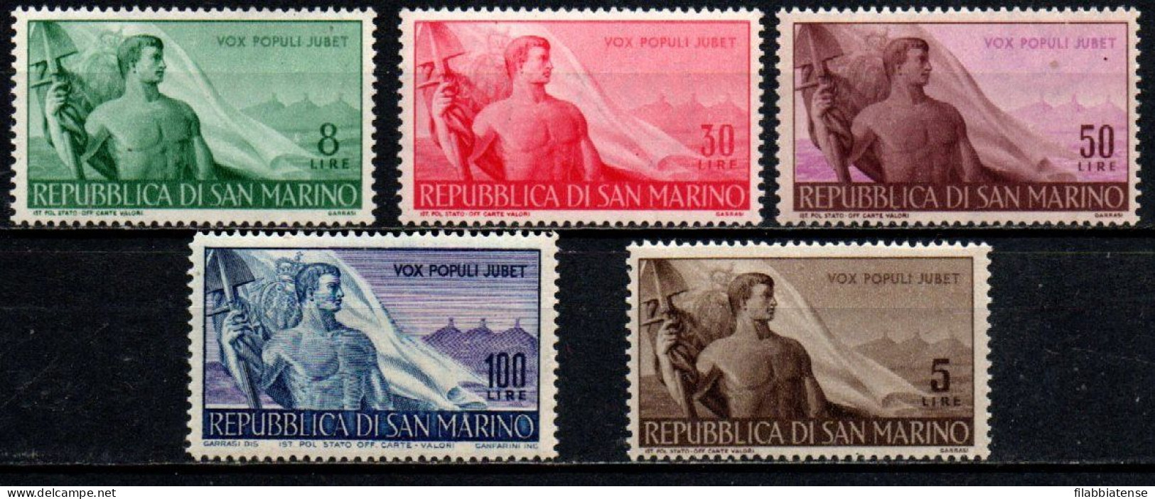 1948 - San Marino 336/40 Lavoro   ++++++ - Unused Stamps