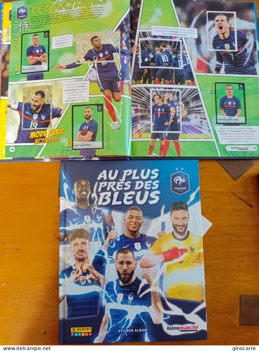 Album Au Plus Pres Des Bleus Cartonné Qatar Coupe Du Monde 2022 Football Panini Intermarche Complet - Franse Uitgave