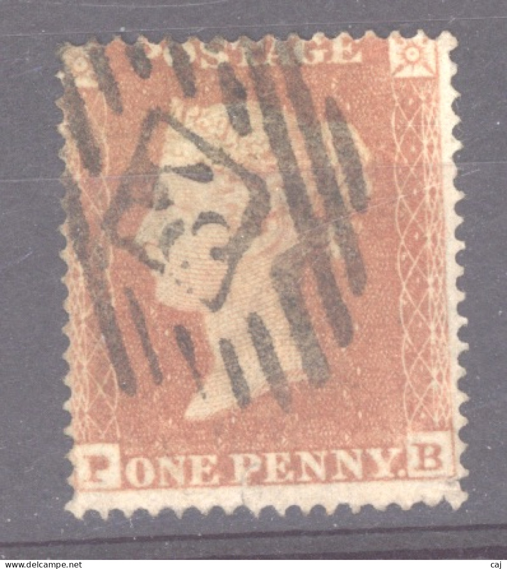 Grande Bretagne  :  Yv  12a  (o)  PB  , Dentelé 16, Sur Azuré - Used Stamps