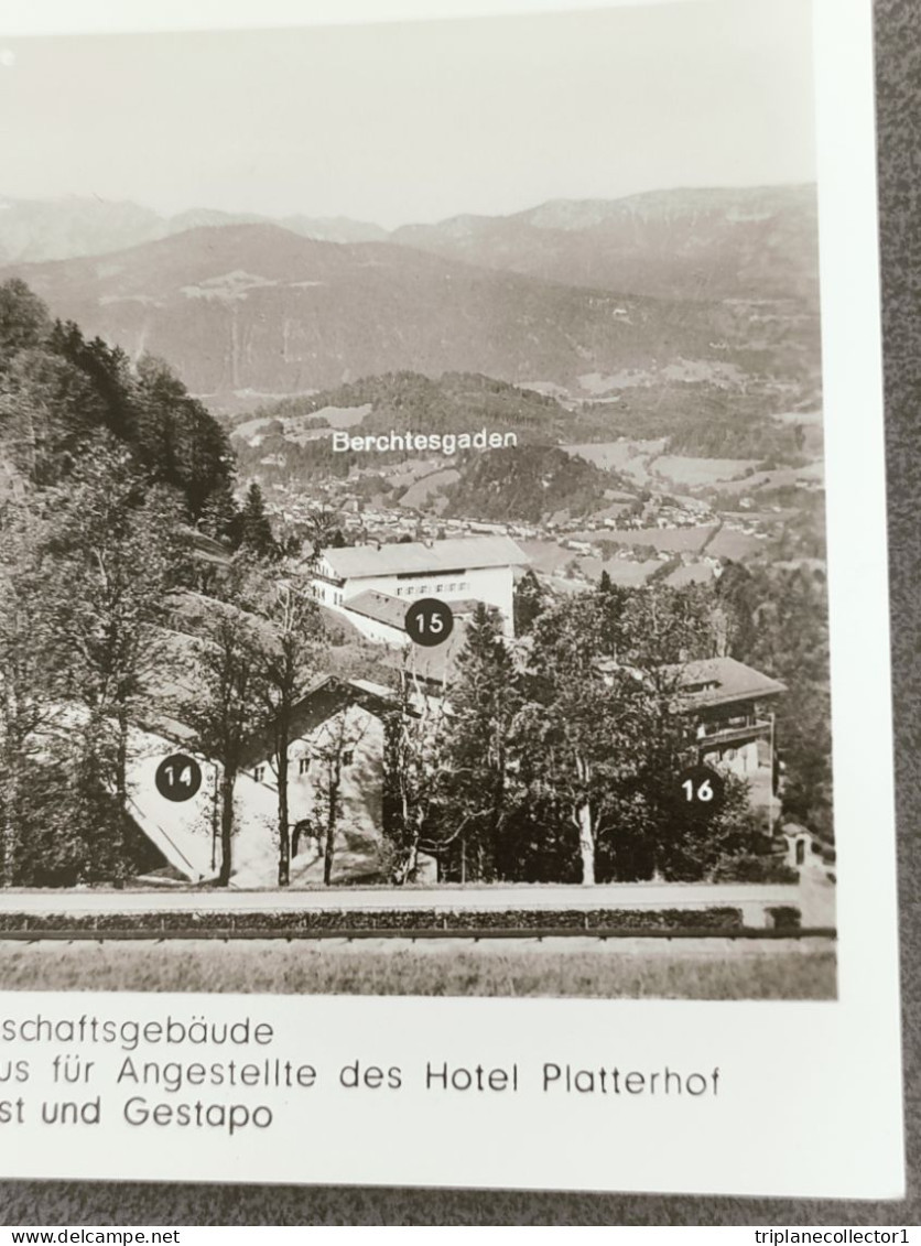 Grote postkaart foto Obersalzberg kazernen Berchtesgaden Adolf Hitler Waffen LSSAH