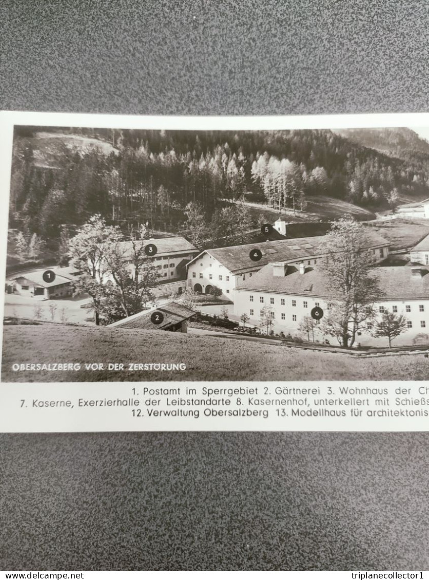 Grote postkaart foto Obersalzberg kazernen Berchtesgaden Adolf Hitler Waffen LSSAH