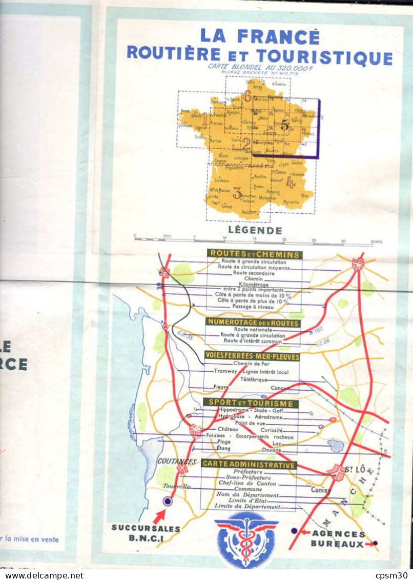 Carte Géographique Par La B.N.C.I. édition Blondel La Rougerie, Amiens, Freiburg, Moulins/Le Montet, Léman/Berne, N° 5 - Strassenkarten