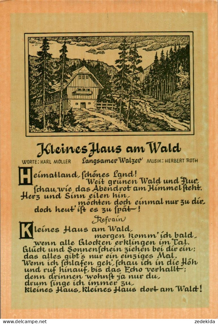 G9102 - Kleines Haus Am Wald - Herbert Roth Volkslied - Harth Musik Verlag - Straub & Fischer DDR - Musique