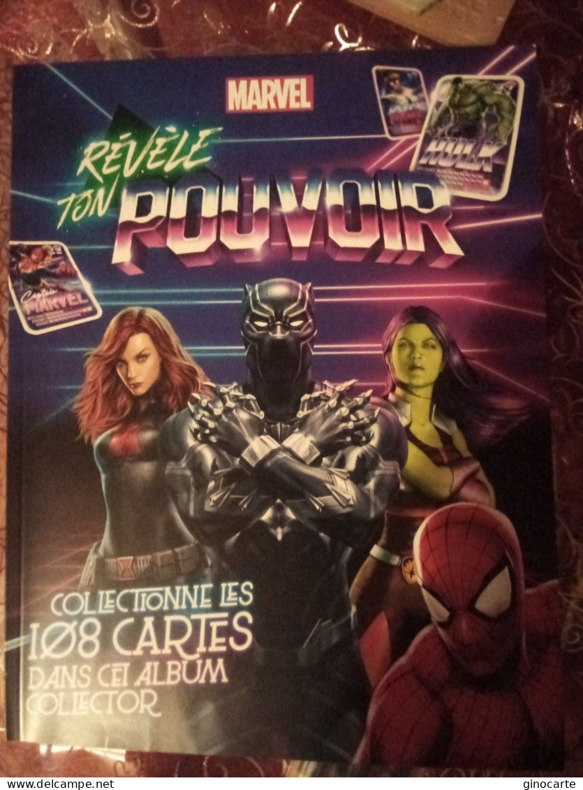 Album Complet 108 Trading Card Cartes Carte Marvel Leclerc 2021 Revele Ton Pouvoir - Altri & Non Classificati